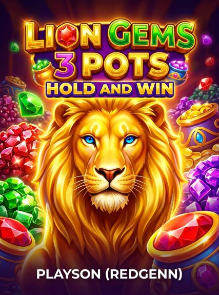 Lion Gems 3 Pots Hold and Win